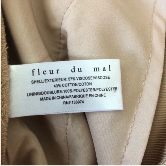 Fleur Du Mal Twill Belted Trouser Safari - Picture 8 of 9